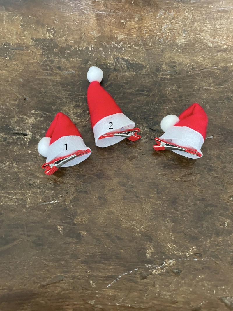 Santa Hat Hair Clips (not for sale individually)
